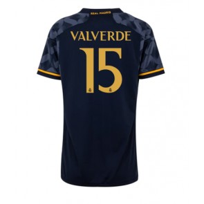 Real Madrid Federico Valverde #15 Udebanetrøje Dame 2023-24 Kort ærmer